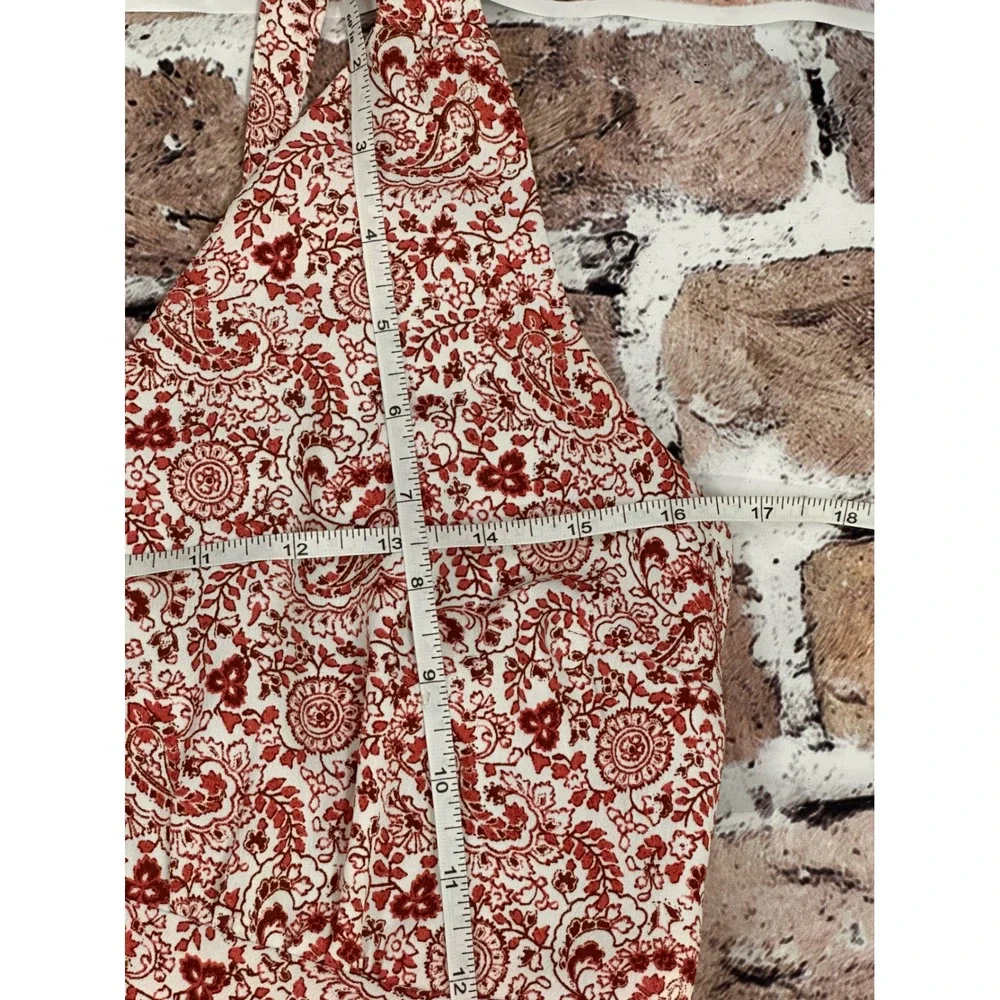 Abercrombie & Fitch Women's Paisley Floral V-Neck Mini Dress Terracotta Med NWOT - Picture 12 of 15